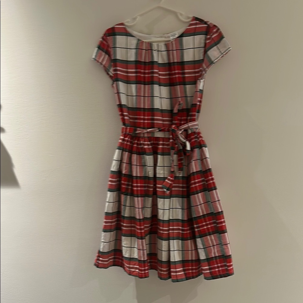 Carter's Red and White Pleated Sundress with Tie Front